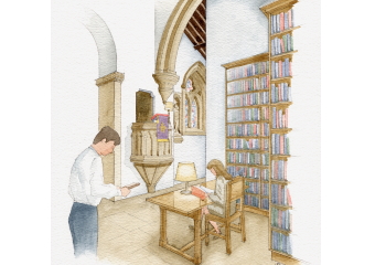 Another view of the interior of a refurbished library for the client.