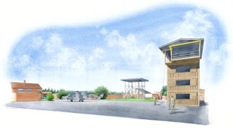 Part of a military base for RAF Reserves.