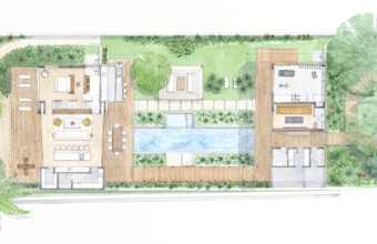Artist impression of a medium-sized luxury developement..