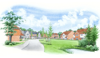 An intricate street view with several fine details